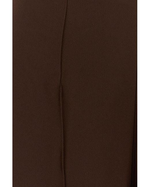 Taller Marmo Brown Chocolate Crepe Wide-leg Marlene Pant
