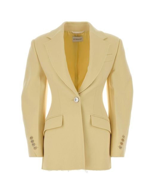 Givenchy Yellow Pastel Crepe Blazer