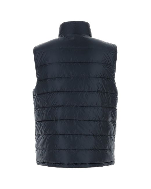 Herno Navy Blue Nylon Sleeveless Down Jacket for men