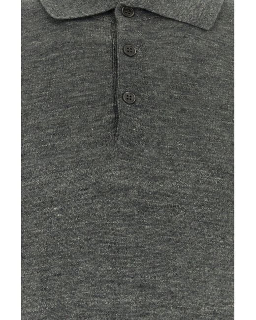 Brunello Cucinelli Gray Shirt Collar Polo for men