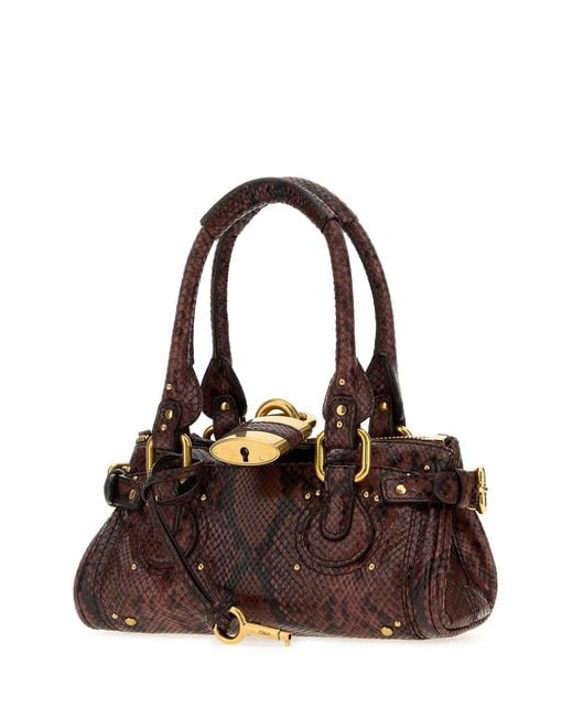Chloé Multicolor Printed Leather Paddington Handbag