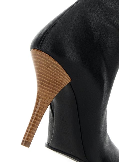 Alaïa Black Leather Ankle Boots