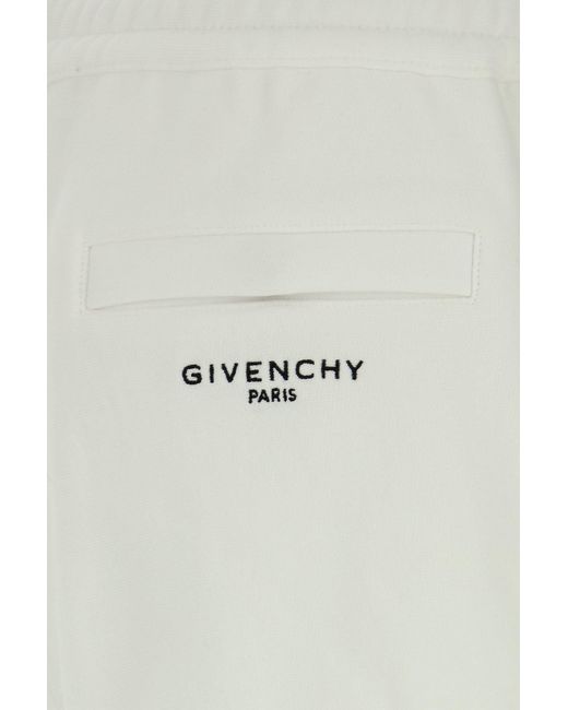 Givenchy White Solid Shorts for men