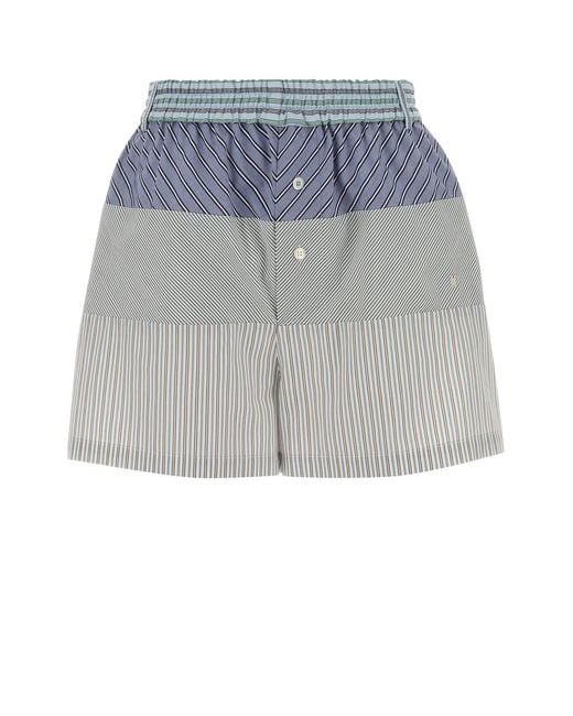 Moschino Blue Stripes Shorts