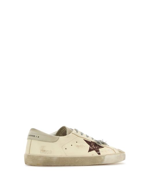 Golden Goose Deluxe Brand Multicolor Ivory Leather Superstar Sneakers for men