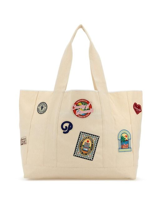 Pantamolle Natural Ivory Canvas Shopping Bag for men