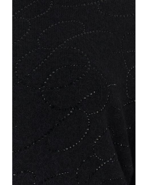 Maglione in misto alpaca nero di Blumarine in Black