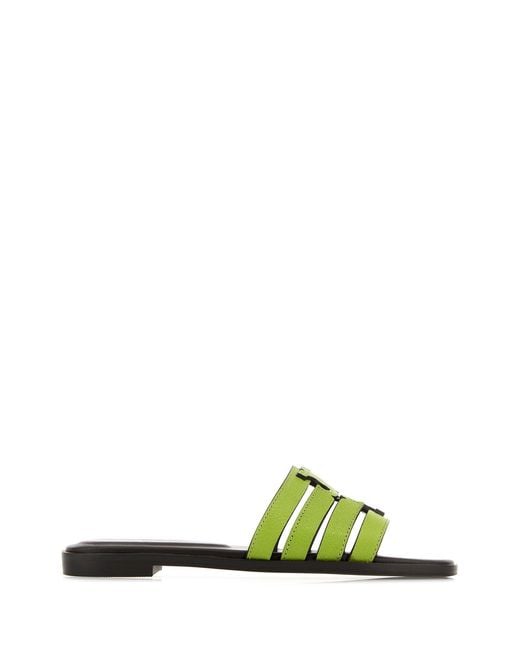 Tory Burch Green Ines Cage Slide