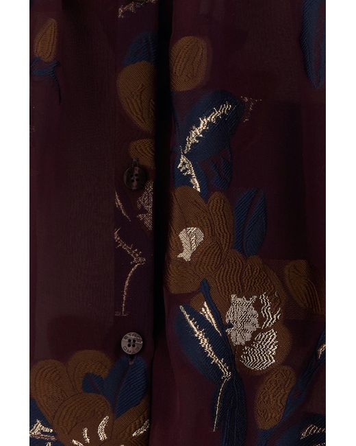 Etro Multicolor Embroidered Silk Blend Shirt