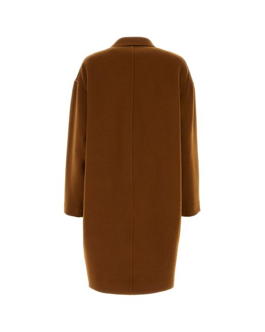 Isabel Marant Brown Caramel Wool Blend Efegozi Coat