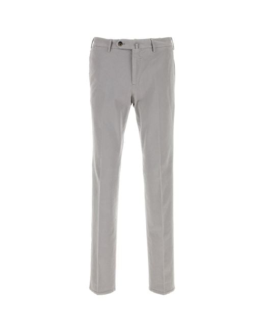 PT Torino Gray Grey Stretch Modal Blend Pant for men
