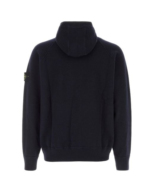 Stone Island Blue Midnight Knit Sweatshirt for men