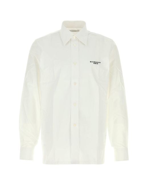 Givenchy White Poplin Shirt for men