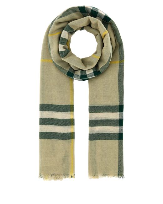 Burberry Green Scarves And Foulards