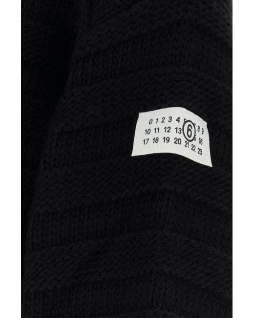 MM6 by Maison Margiela Black Wool And Acrylic Sweater for men