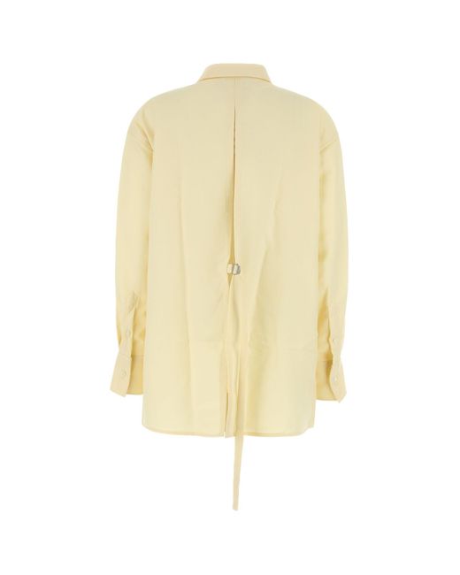 Tシャツ・カットソー AMI PARIS Pastel yellow wool oversize shirt AMI Paris Yellow Ami de Cœur T-Shirt AMI