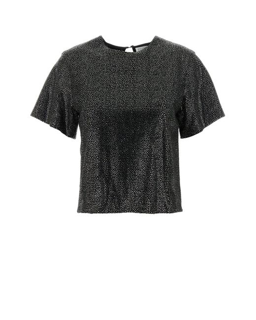 GIUSEPPE DI MORABITO Black Embellished Viscose T-shirt