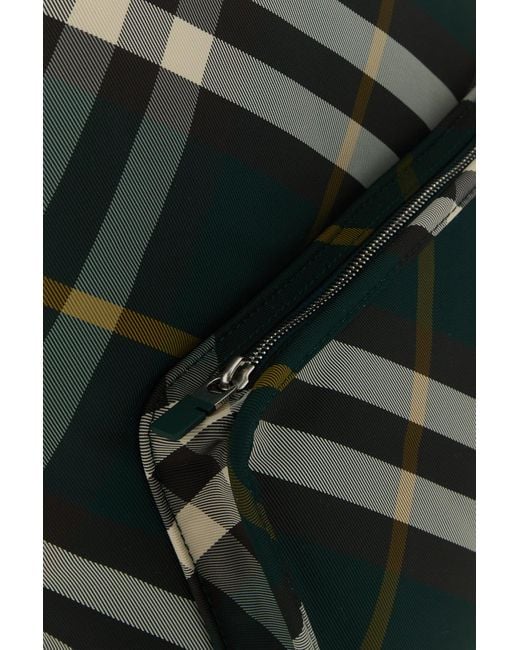 Burberry Green Printed Nylon Shield Backpack for men