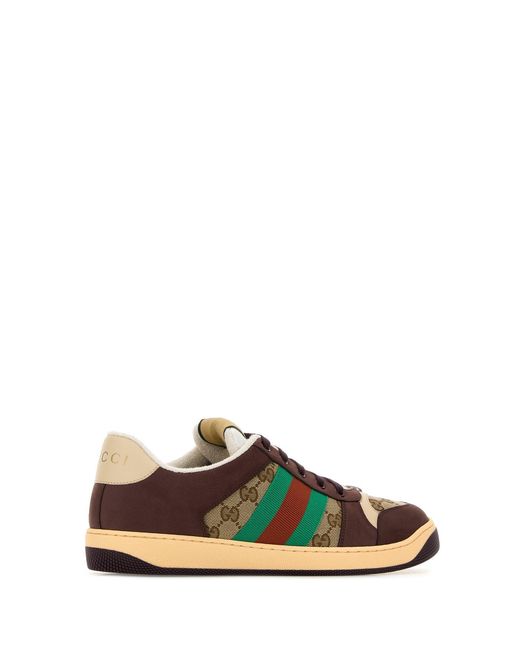 Sneakers multicolor in pelle e tessuto GG di Gucci in Green da Uomo