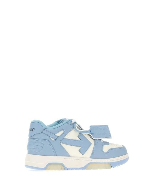 Off-White c/o Virgil Abloh Blue Two-tone Leather Out Of Office Sneakers