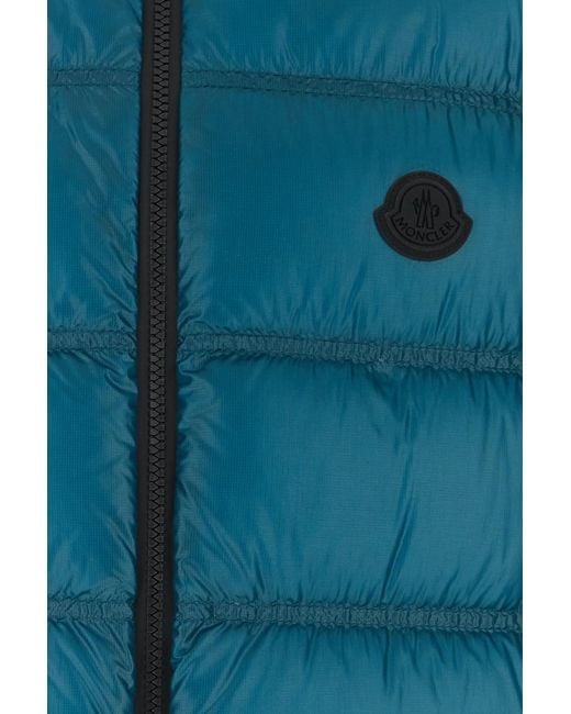 Moncler Blue Quilted Hood Jacket for men