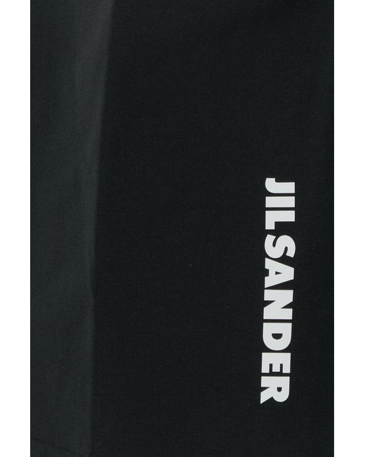 Jil Sander Black T-Shirt Cn Ls Pnt
