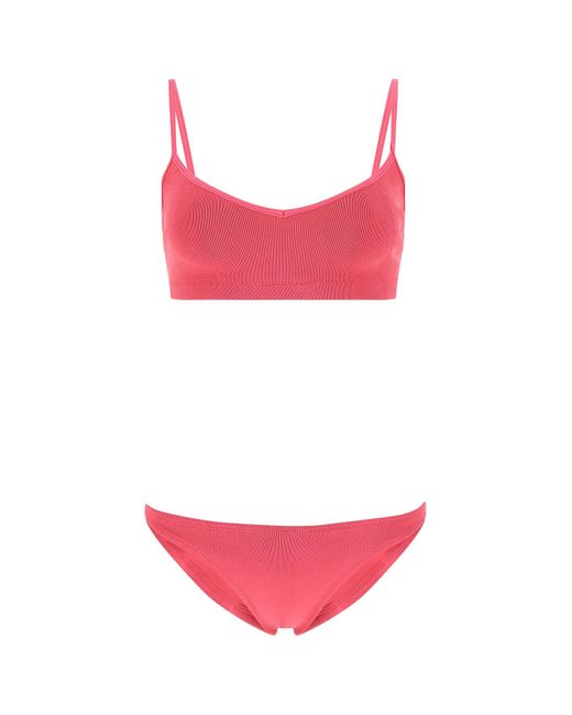 Hunza G Synthetic Fuchsia Stretch Nylon Virginia Bikini in Pink | Lyst
