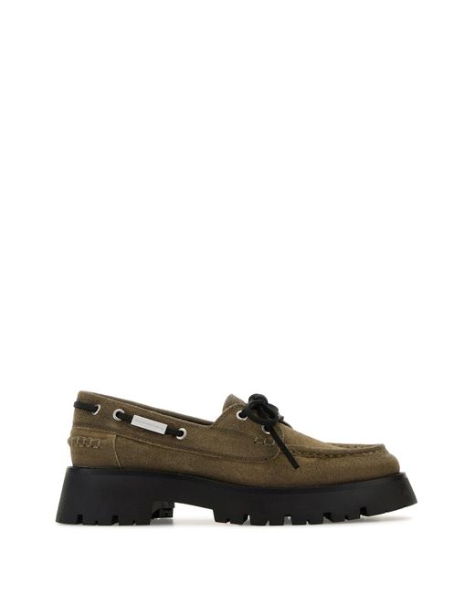 Mocassini Carson in pelle scamosciata kaki di Alexander Wang in Multicolor