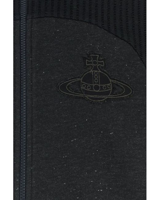 Vivienne Westwood Black Charcoal Cotton Blend Alien Cardigan for men