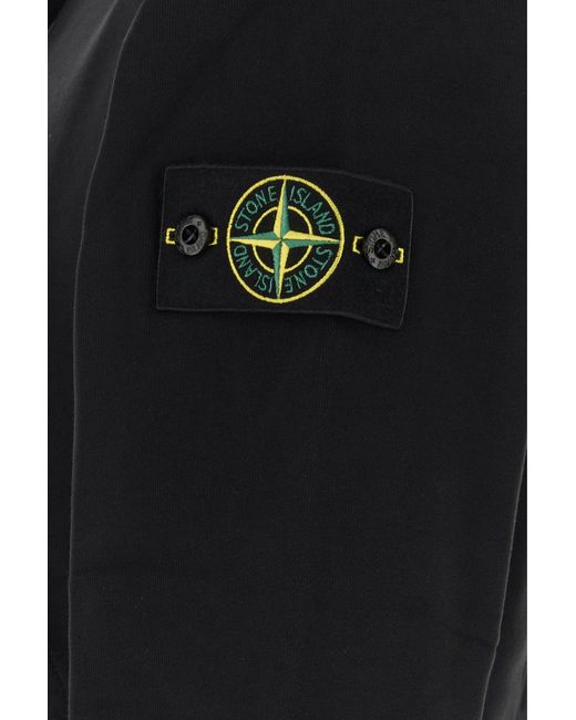 Stone Island Black Cotton Sweatshirt for men