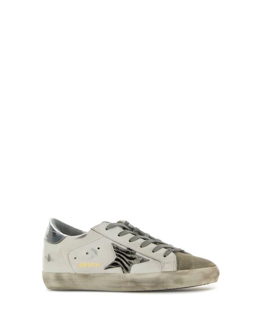 Sneakers Super Star Classic in pelle bianca di Golden Goose Deluxe Brand in Multicolor
