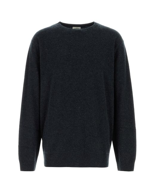 LeKasha Blue Graphite Cashmere Colmar Sweater for men