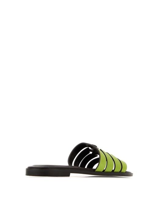 Tory Burch Green Ines Cage Slide
