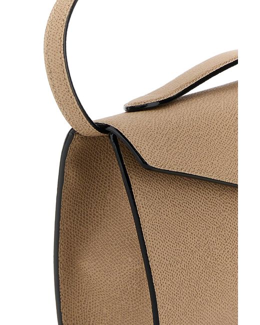 Valextra Brown Beige Leather Iside Handbag