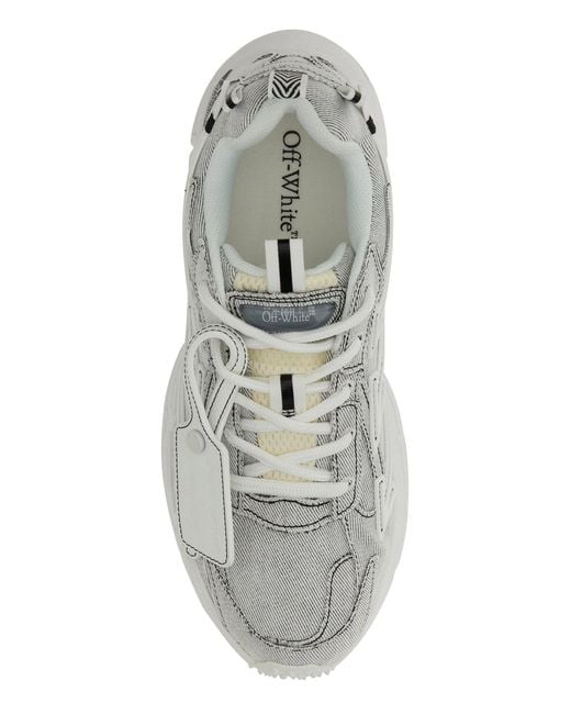 Off-White c/o Virgil Abloh White Two-tone Denim Sneakers