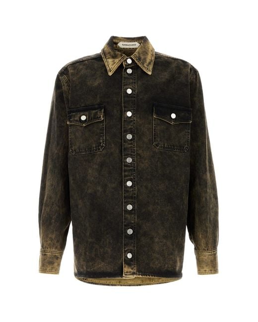 NAMACHEKO Black Hank Denim Shirt for men