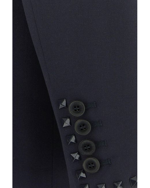 Valentino Garavani Midnight Blue Wool Blazer for men