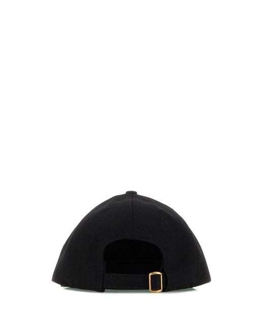Willy Chavarria Black Canvas Baseball Cap for men