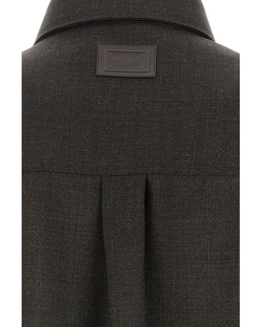 Dolce & Gabbana Black Chocolate Twill Shirt for men