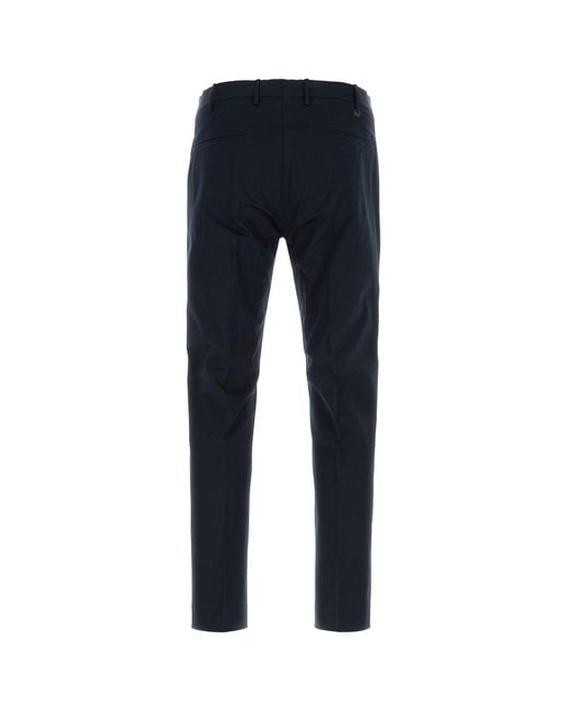 PT Torino Navy Blue Stretch Cotton Pant for men
