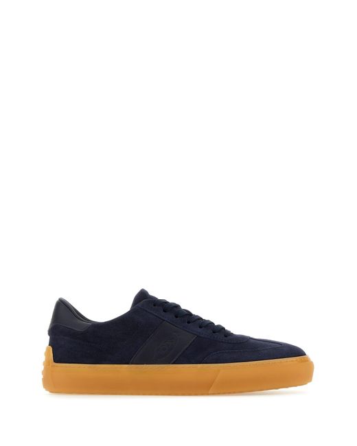 Tod's Navy Blue Suede Sneakers for men