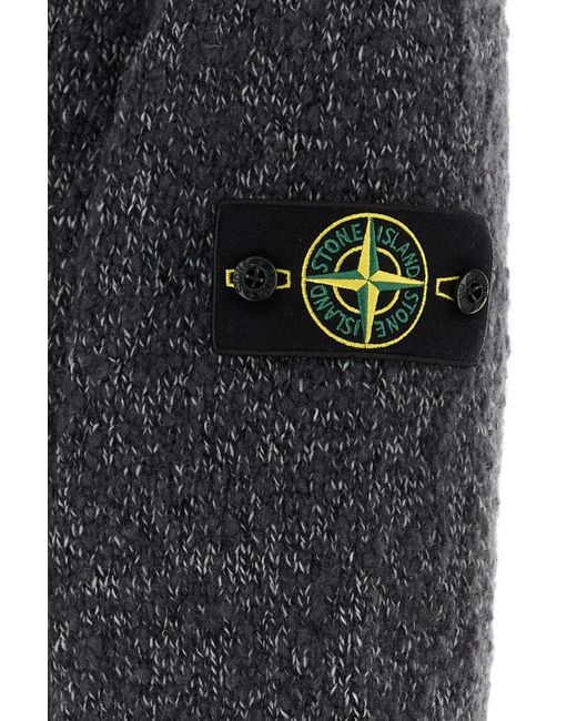 Stone Island Gray Dark Grey Wool Blend Sweater for men