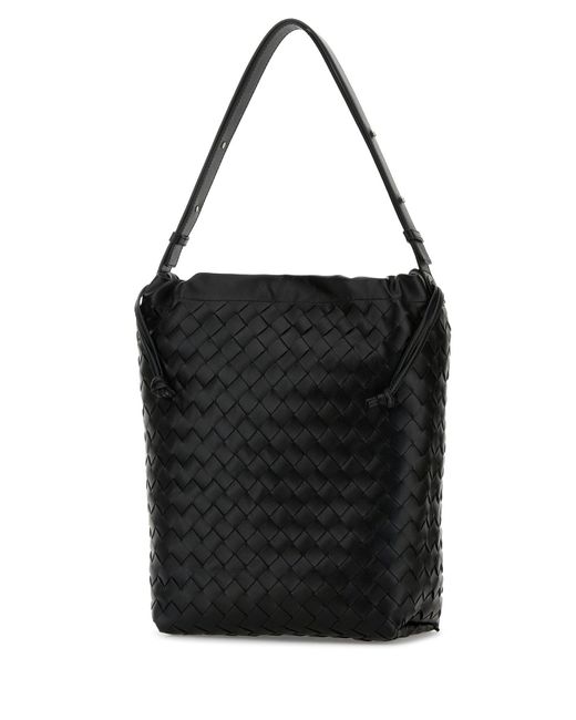 Borsa shopping in pelle nera di Bottega Veneta in Black da Uomo