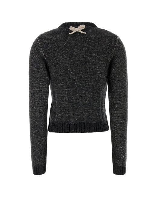 Moschino Black Charcoal Wool Blend Sweater
