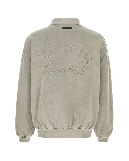 Fear Of God Gray Dove Cotton Polo Shirt for men