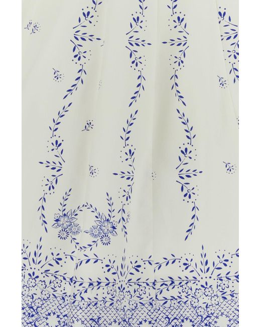 Philosophy Di Lorenzo Serafini White Printed Cotton Mini Dress