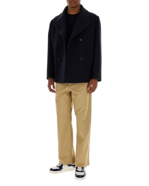 Valentino Garavani Midnight Blue Wool Coat for men