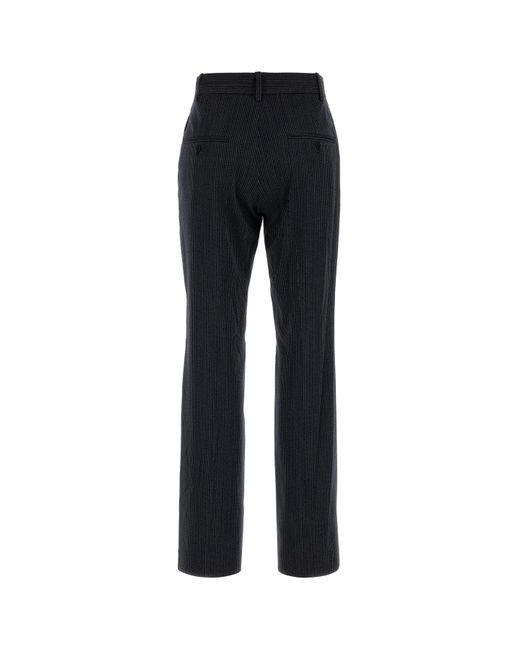 Pantalone in misto lana stretch ricamato di Isabel Marant in Black