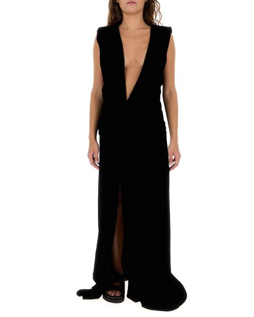 Valentino Garavani Black Velvet Long Dress