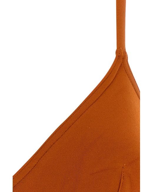 Eres Brown Orange Stretch Nylon Stylish Bikini Top